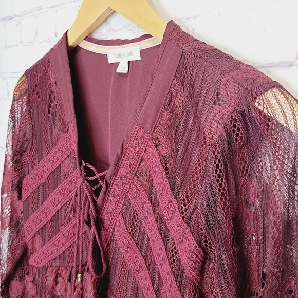 Taylor & Sage Lace Boho Top - Picture 3 of 10